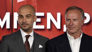 Pep Guardiola und Karl-Heinz Rummenigge arbeiten seit letzter Saison beim FCB zusammen