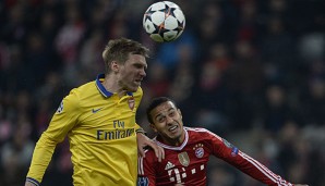 Per Mertesacker hatte schon vorletzte Saison gegen den FC Bayern München alle Hände voll zu tun