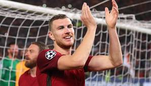 Edin Dzeko erzielte das 1:0 gegen den FC Barcelona. Der Bosnier traf bereits im Hinspiel.