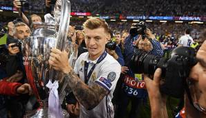 4 Titel: u.a. Toni Kroos mit dem FC Bayern (2012/13) und Real Madrid (2015/16, 2016/17, 2017/18).