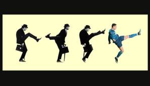 Wie geil! Eine Hommage an den Python-Sketch "Ministry of Silly Walks". Amazing!