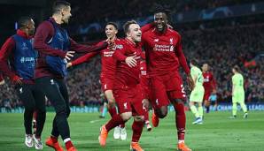 Machten das Wunder perfekt: Shaqiri, Origi und die Spieler des FC Liverpool.