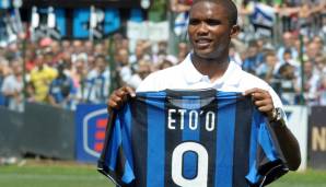 20. Platz: SAMUEL ETO'O für 20 Millionen Euro vom FC Barcelona zu Inter Mailand.