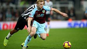 Platz 7: u.a. Ben Mee (FC Burnley) - 9 Mal ausgedribbelt (43 Spiele)