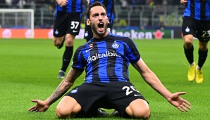 Wichtiges Tor: Hakan Calhanoglu schoss Inter in der Gruppenphase zum 1:0-Sieg gegen den FC Barcelona