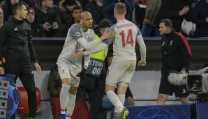 FABINHO (ab 13.): Kam früh für den verletzten Henderson. Lieferte sich danach ein Privatduell mit James, bei dem ihn der Kolumbianer immer wieder alt aussehen ließ. Spielte zudem einige Fehlpässe, die aber unbestraft blieben. Fahrige Vorstellung. Note: 4.