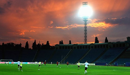 Das Abschlusstraining des DFB-Teams in Baku fand vor einer malerischen Kulisse statt