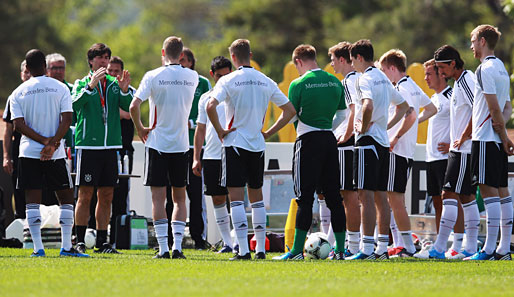 Die deutsche Nationalmannschaft bei einer Übungseinheit in Tourrettes