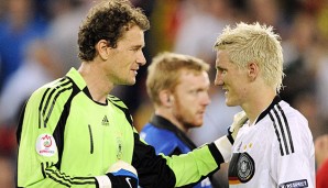 Jens Lehmann und Bastian Schweinsteiger spielten von 2004 bis 2008 im DFB-Team zusammen