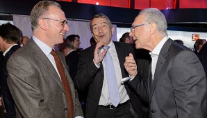 Rummenigge, Niersbach und Beckenbauer haben sichtlich Spaß