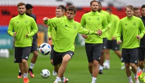 Thomas Müller versuchte im Training seine Kaltschnäuzigkeit wiederzufinden