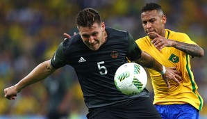 Niklas Süle bekam es im Olympia-Finale mit Superstar Neymar zu tun