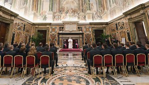 Am Montag wurde das DFB-Team von Papst Franziskus empfangen