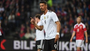 Sandro Wagner zeigte sich nach dem Remis gegen Dänemark nicht unzufrieden