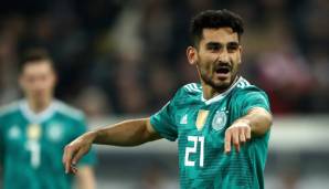 Ilkay Gündogan darf sich noch Hoffnungen auf einen WM-Stammplatz machen.