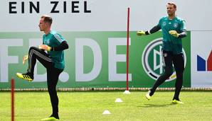 Manuel Neuer (r.) soll laut seinem Vereinskollegen Jerome Boateng den Vorzug vor Marc-Andre ter Stegen erhalten.