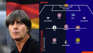 Löw lässt wohl im 4-3-3 spielen. Ter Stegen und Waldschmidt haben eine Startelf-Garantie von Löw erhalten, Koch könnte für Stark übernehmen. Reus (Knieprobleme) bleibt wohl vorsichtshalber auf der Ersatzbank.