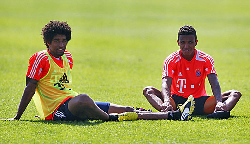 Dante (l.) und Luiz Gustavo (r.) bereiten sich nicht mit der Mannschaft auf das Pokalfinale vor