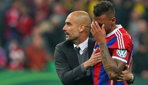 Das Triple ist nicht mehr möglich: Pep Guardiola tröstet Jerome Boateng