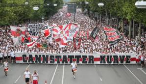 Auch in der 2. Liga unterstützen die Fans den VfB Stuttgart - hier beim Auftakt gegen Hannover.