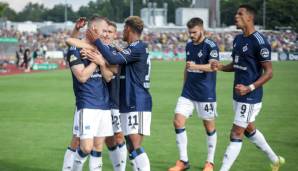 Der HSV schlägt Bayreuth mit 3:1 und zieht in die 2. Runde des DFB-Pokal ein.