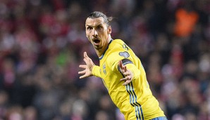 Traf doppelt in Dänemark: Schwedens Zlatan Ibrahimovic