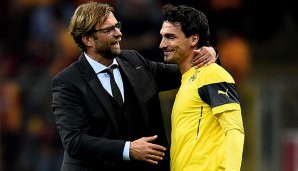 Jürgen Klopp (l.) und Mats Hummels feierten gemeinsam beim BVB große Erfolge