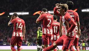 Antoine Griezmann bejubelt seinen Treffer gegen Sporting.