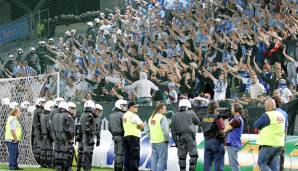 Im Bild: Fans von Slovan Bratislava