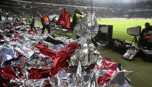 Die Fans von Eintracht Frankfurt hatten gegen Donezk eine riesige Choreographie geplant.