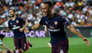 Pierre-Emerick Aubameyang erzielte zwei Tore gegen den FC Valencia.