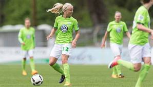 Wolfsburg steht mit einem beim im Champions-League-Viertelfinale