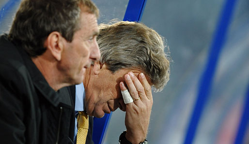 Reals Schwäche bei Standardsituationen bereitet Coach Manuel Pellegrini (r.) Sorgen