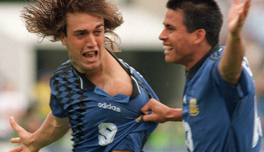 Fernando Caceres (r.) spielte bei der WM 1994 für Argentinien