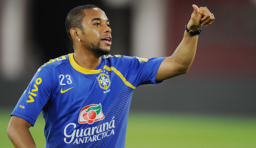 Robinho beim Training der brasilianischen Nationalmannschaft im vergangenen November in Katar