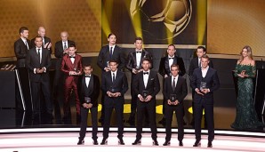 Im Rahmen der Wahl um den FIFA Ballon´Or wurde auch die Weltauswahl des Jahres 2013 gekürt