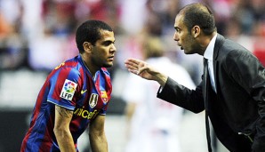 Dani Alves und Pep Guardiola holten gemeinsam zweimal die Champions League (2009, 2011)