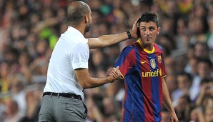 David Villa und Pep Guardiola waren gemeinsam beim FC Barcelona