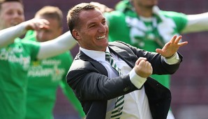 Brendan Rodgers feierte am Sonntag seine erste Meisterschaft in Schottland