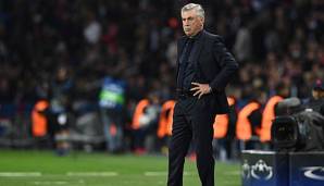 Carlo Ancelotti am Spielfeldrand bei einem Champions League Spiel