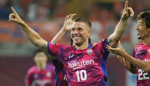 JAPAN: Lukas Podolski (Vissel Kobe - ehem.: 1. FC Köln, FC Bayern, FC Arsenal).