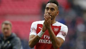 Platz 38 - Pierre-Emerick Aubameyang (FC Arsenal): 33 Chancen - 33,33 Prozent Trefferquote.