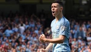 Platz 7: Phil Foden (Manchester City) - 46 Stimmen.