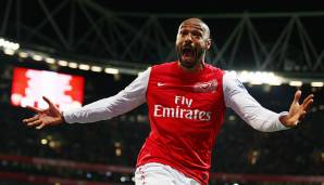 Platz 7: Thierry Henry (AS Monaco, Juventus Turin, FC Arsenal, FC Barcelona) - 10 Dreierpacks