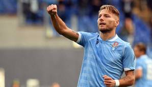 Platz 5: Ciro Immobile (Lazio Rom) - 17 von 36 Toren - 47 Prozent.