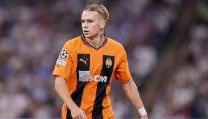 MYKHAYLO MUDRYK: Shakhtar Donezk will mit dem 21-Jährigen abkassieren. "Wir schätzen Mudryk höher ein als Antony von Manchester United", sagte der stellvertretende Sportdirektor Carlo Nicolini bei Calciomercato: "Und der hat 100 Millionen gekostet."