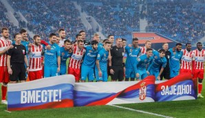 Gazprom gegen Gazprom: Zenit St. Petersburg und Roter Stern Belgrad duellierten sich vergangenen November und diesen Juli bei Teststpielen in Russland.