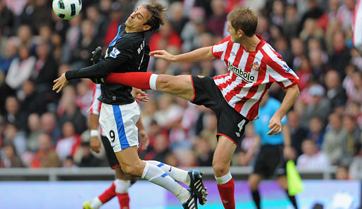 Dimitar Berbatov (l.) und die Red Devils holten beim FC Sunderland lediglich ein Pünktchen