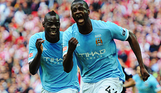 Yaya Toure (r.) erzielte das goldene Tor im FA-Cup-Finale gegen Stoke City