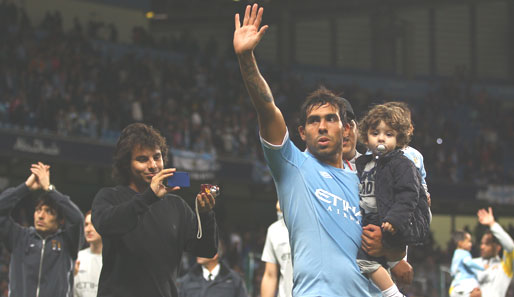 Ein Abschiedsbild von Carlos Tevez? Der Stürmer will Manchester City Lebewohl sagen